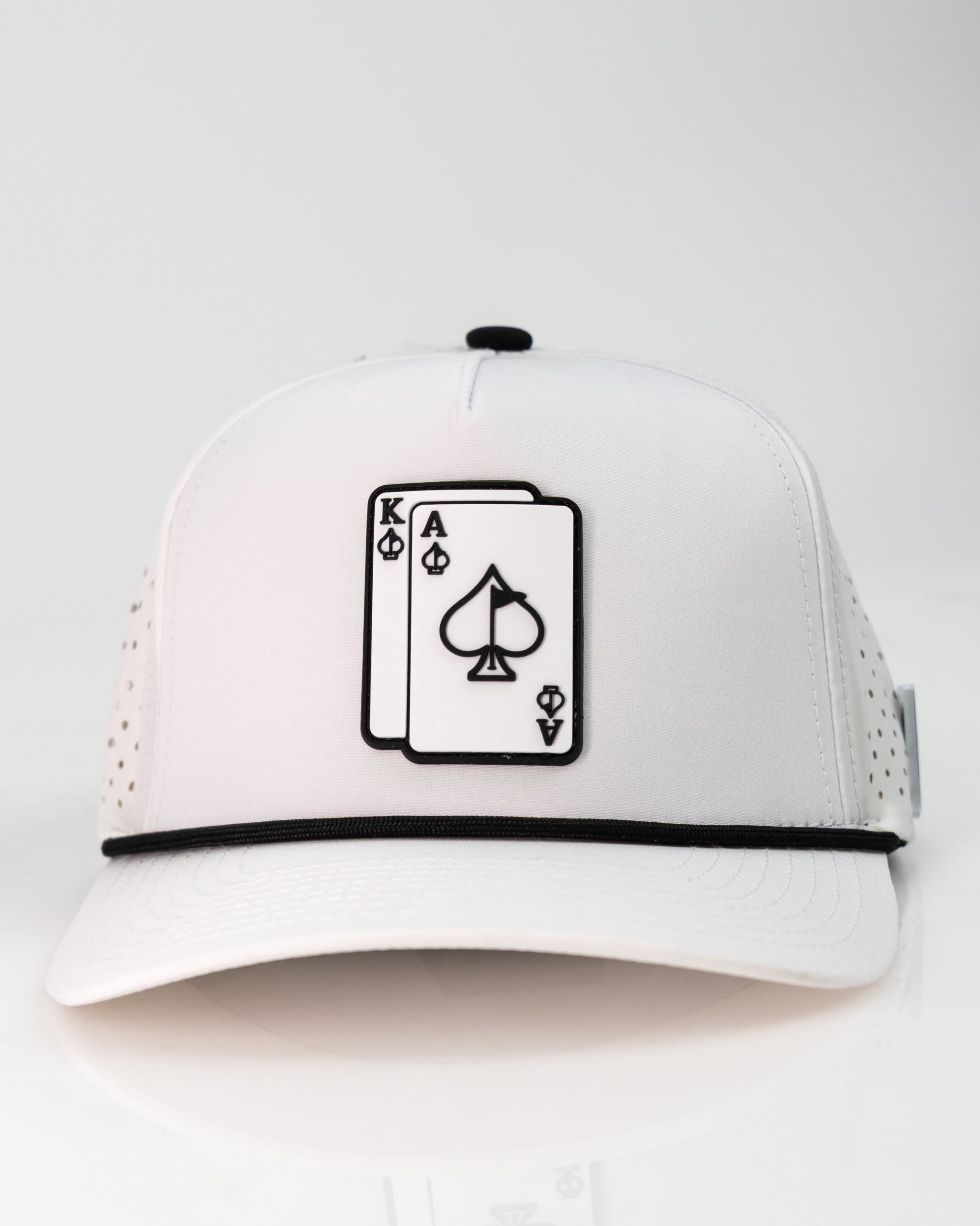 Ace/King White - Perforated Rope Hat