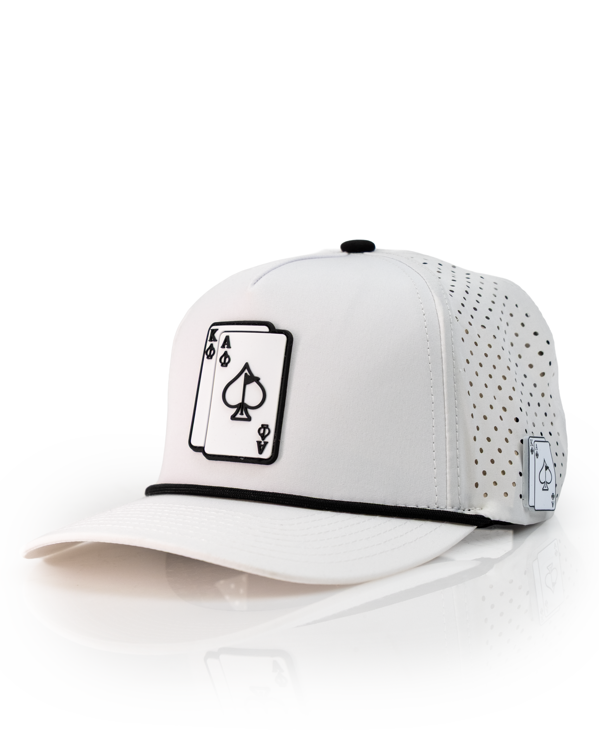 Ace/King White - Perforated Rope Hat