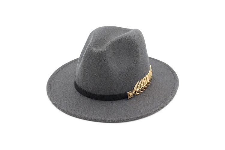 Ladies Luxury Red Fedora Warm Hat Classic Women Fedora Hat Wide Brim Hat Retro Soft Top Hat Vintage Cap Women Fedora Hats With Belt Buckle